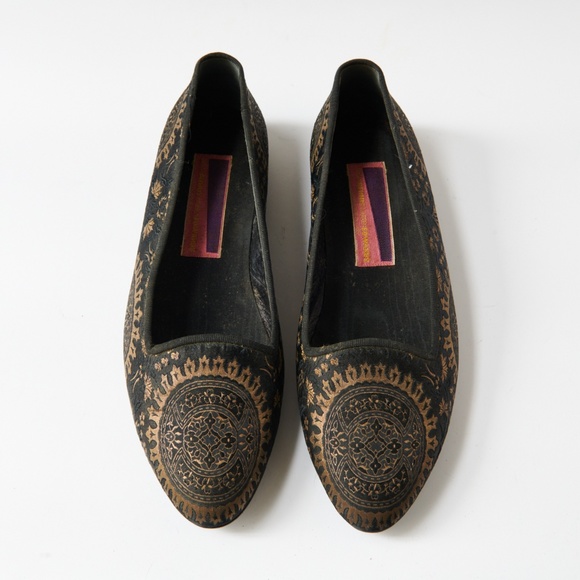 80s - SUSAN BENNIS - WARREN EDWARDS - Loafer - Men\'s - 9.5 - BLK Silk main image 5